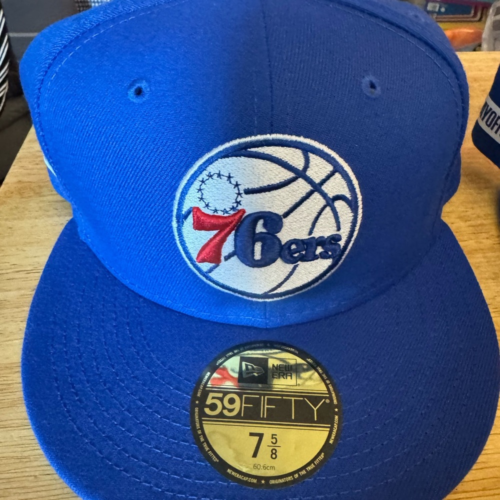 Selling 2 59FIFTY Philadelphia 76ers 7 5/8 Fitted Hats 2020 PlayOffs $32 each